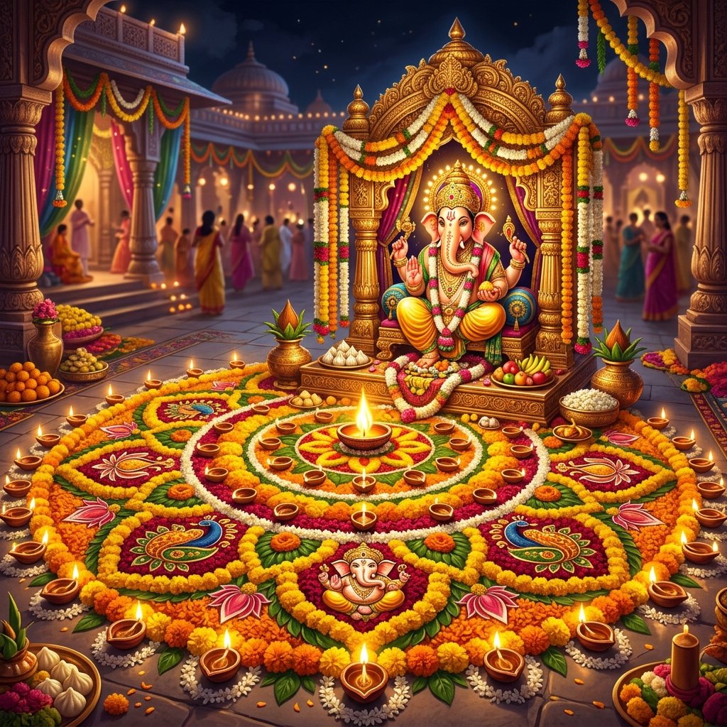 Flower Rangoli 7